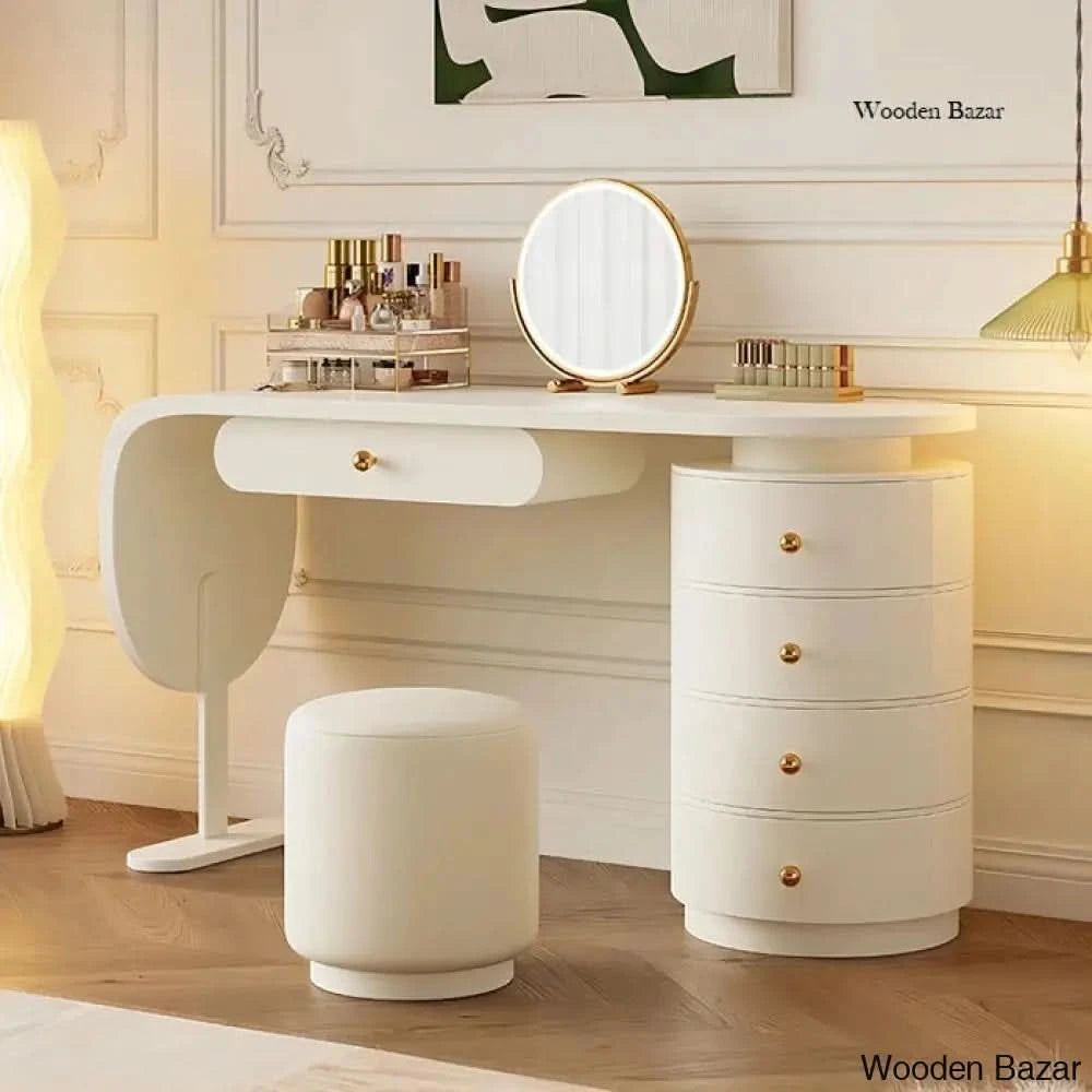 Whitesee Vanity Dressing Table With Mirror And Stool