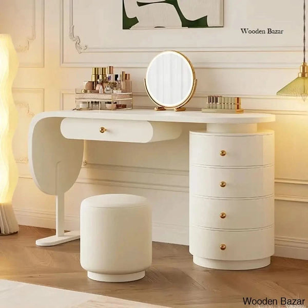 Whitesee Vanity Dressing Table With Mirror And Stool