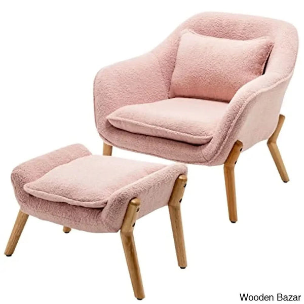 wing chair with ottoman