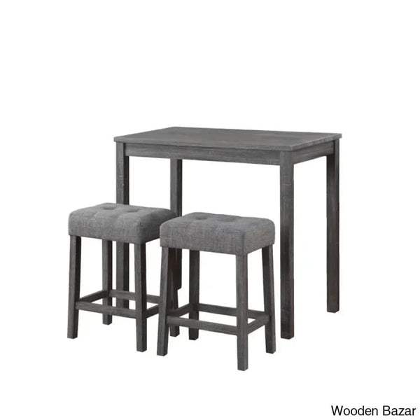 Winshild New 2 Seater Solid Wood Dining Set - Wooden Bazar