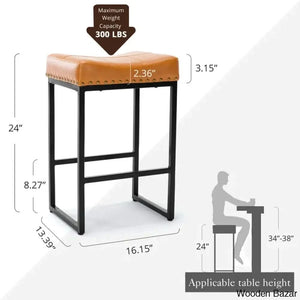 Winster Swivel Cushioned Backless Counter & Bar Stools With Metal Frame Upholstered Seat
