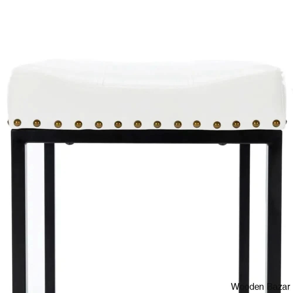 Winster Swivel Cushioned Backless Counter & Bar Stools With Metal Frame Upholstered Seat