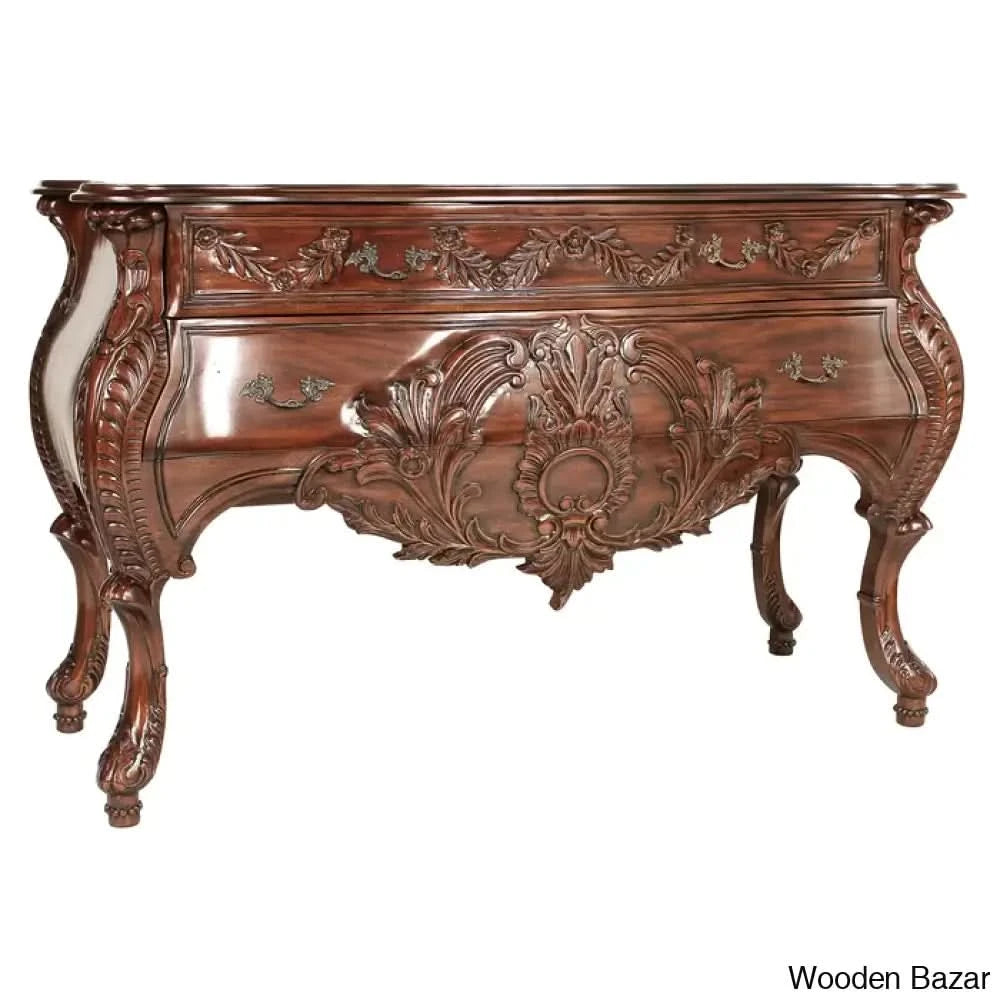 Wood Small Side Table - Console Table