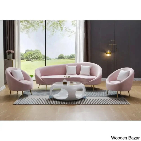 Wooden Bazar Curved Sofa-3