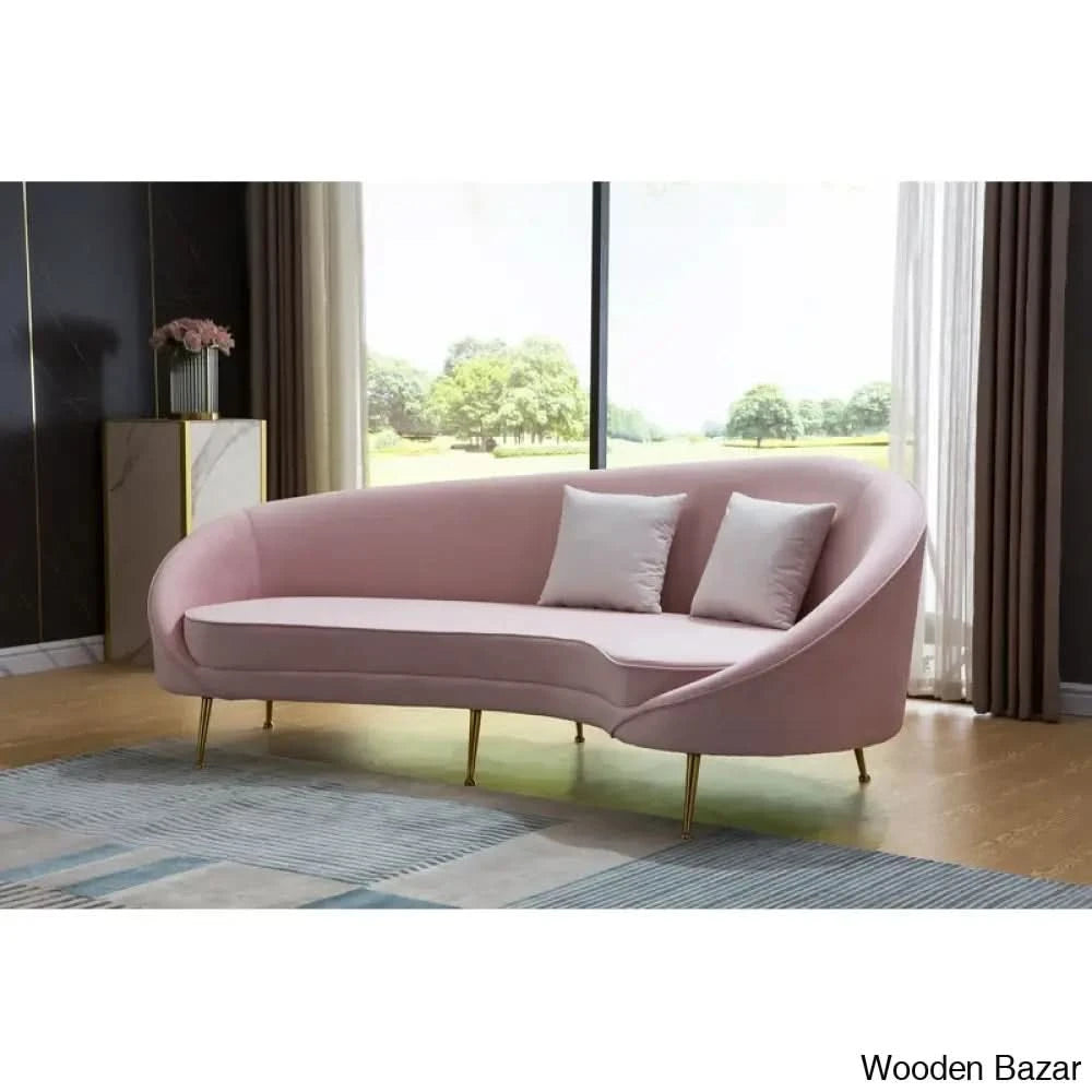 Wooden Bazar Curved Sofa