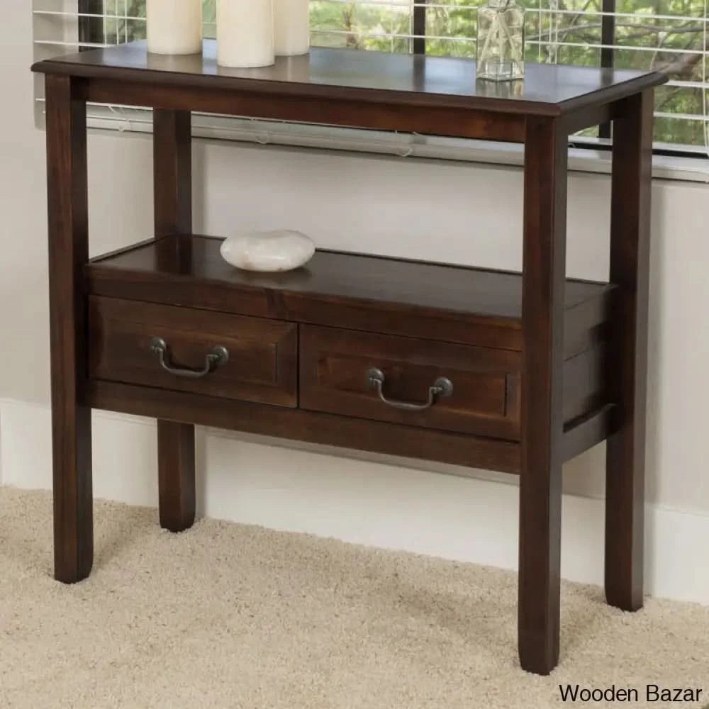 Wood Living Room End Tables - Console Table 