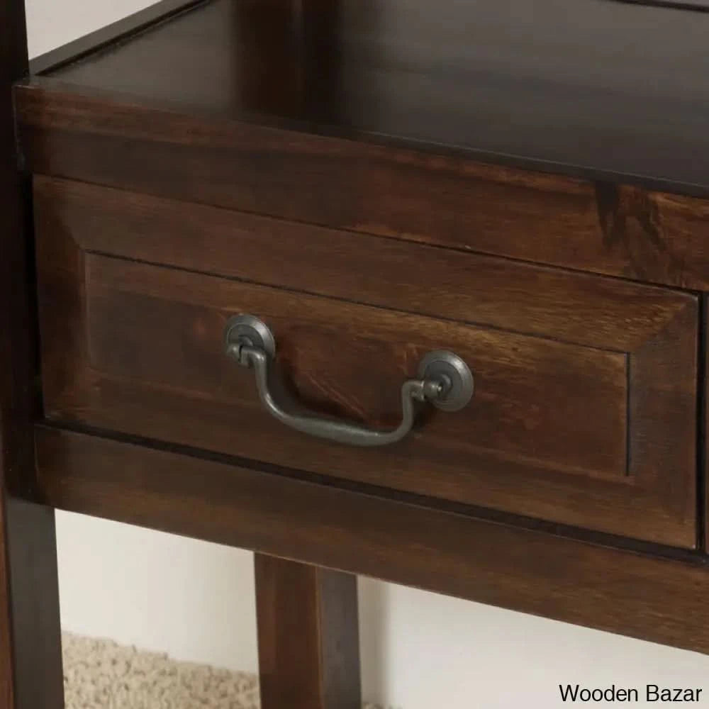 Wood Living Room End Tables - Console Table 