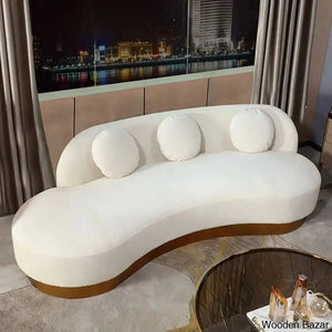 3 seater Curved sofa with steel base-6