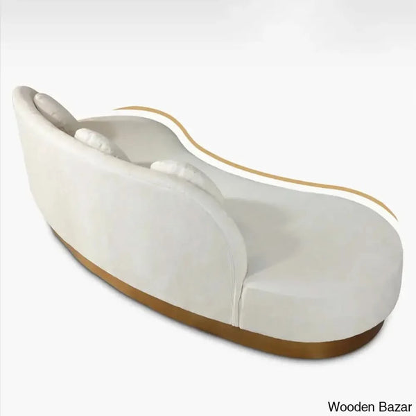 3 seater Curved sofa with steel base-5