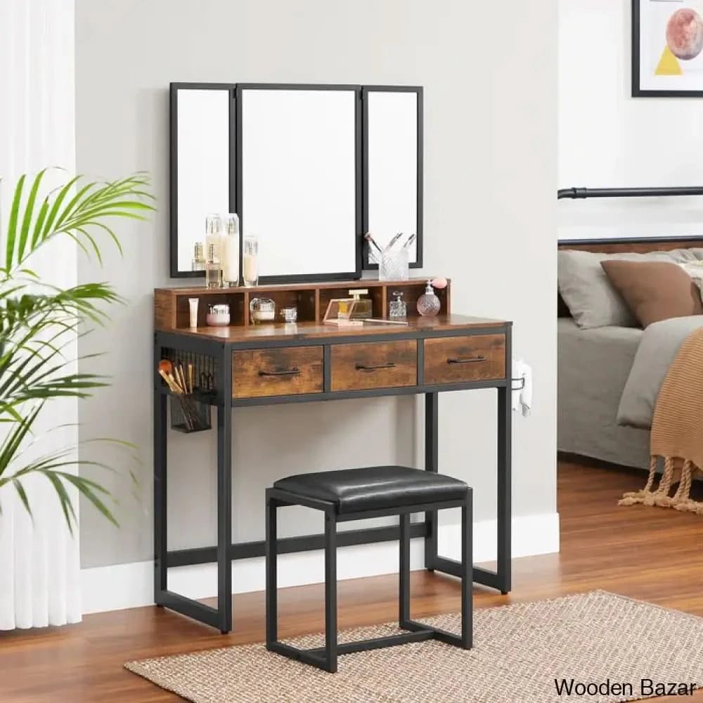 Wooden Bazar Haimes Vanity Dressing Table