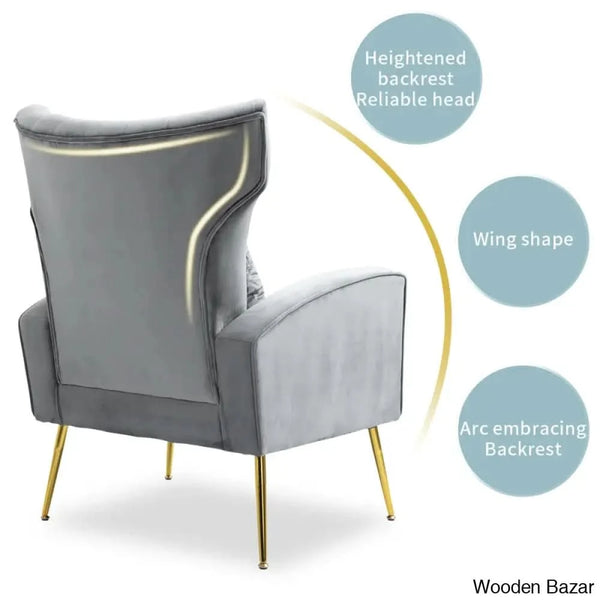 velvet arm chair