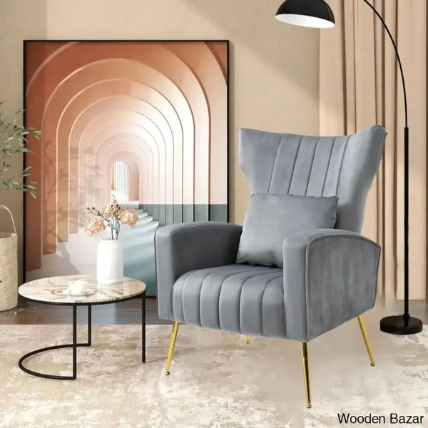 velvet arm chair