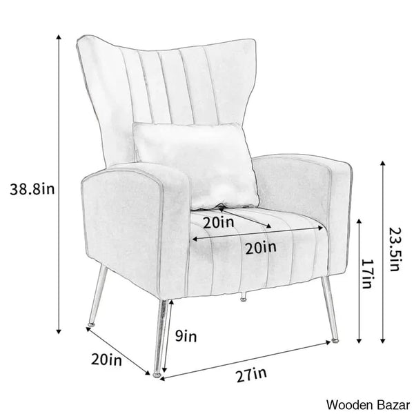 velvet arm chair