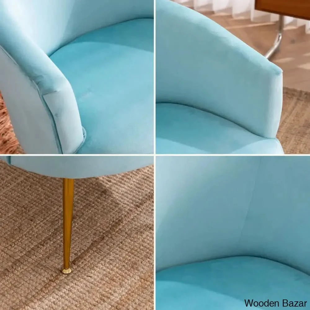  an India armchair rubberwood frame, high-density foam, gold metal legs, and velvet upholstery, this India armchair can be a delightful invention of a great carpenter for any seating ensemble.