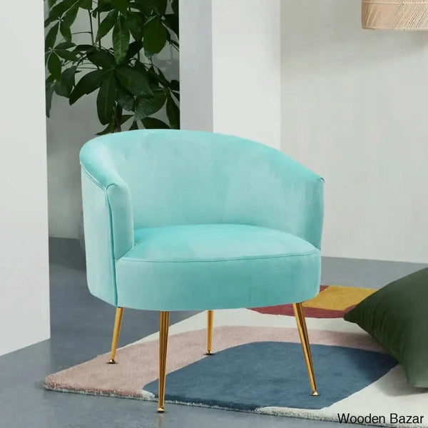 India Arm Chair  in pink colour velvet faric 
