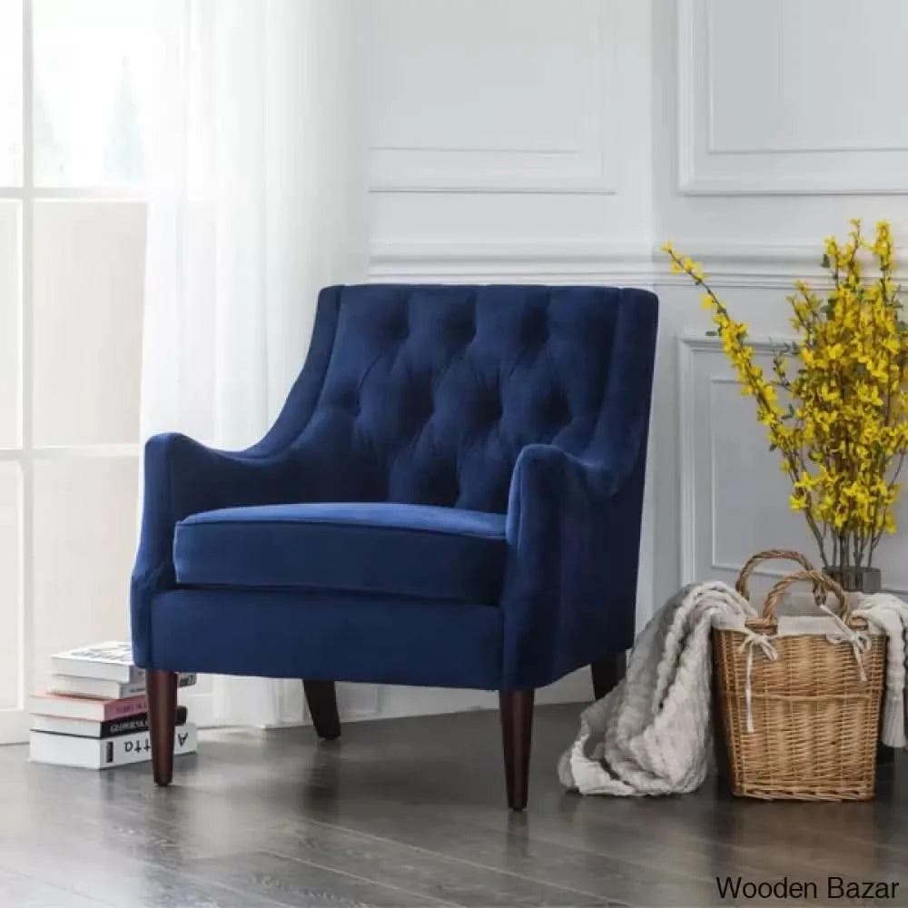 Armchair With Its remarkable look and wooden legs best for reading books, watching television and doing meeting etc.