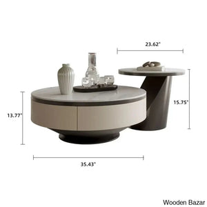 Wyclef Modern (Set Of 2) Coffee Table And Center Table - Wooden Bazar