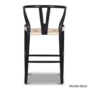 Wyns Swivel Solid Wood Counter And Bar Stool With Weave Seat