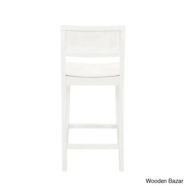 Yalingupz Swivel Counter And Bar Stool Solid Wood (Set Of 2)