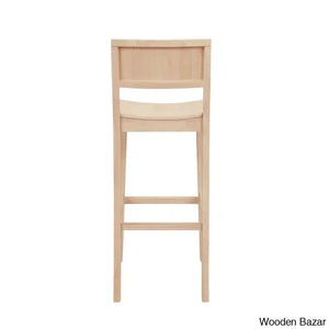 Yalingupz Swivel Counter And Bar Stool Solid Wood (Set Of 2)