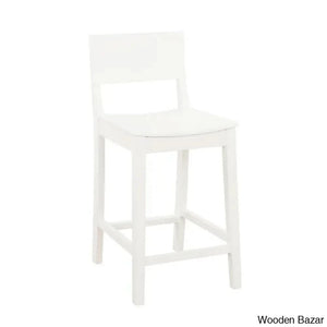 Yalingupz Swivel Counter And Bar Stool Solid Wood (Set Of 2)