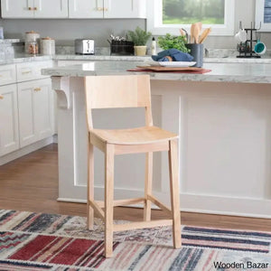 Yalingupz Swivel Counter And Bar Stool Solid Wood (Set Of 2)