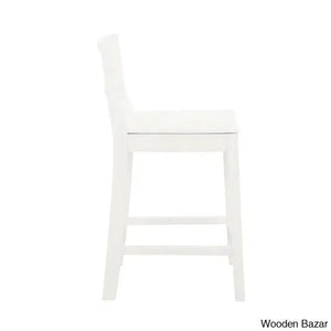 Yalingupz Swivel Counter And Bar Stool Solid Wood (Set Of 2)
