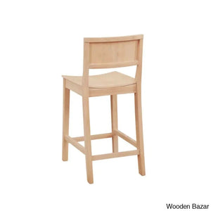 Yalingupz Swivel Counter And Bar Stool Solid Wood (Set Of 2)