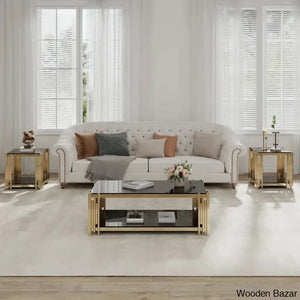 Yennyl Glass Top Coffee And Center Table