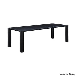 Yorick Elegantly Designed Teak Wood Post Dining Table - Wooden Bazar