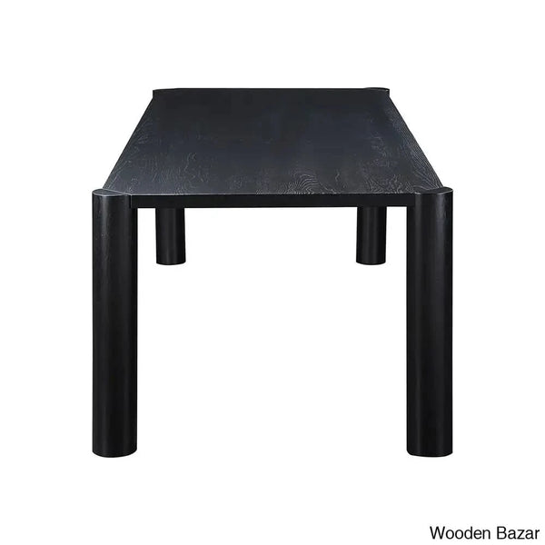 Yorick Elegantly Designed Teak Wood Post Dining Table - Wooden Bazar