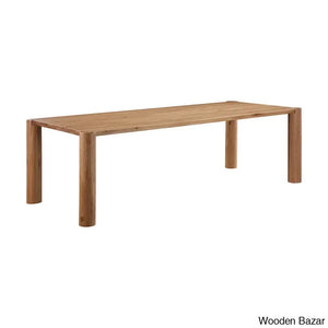Yorick Elegantly Designed Teak Wood Post Dining Table - Wooden Bazar