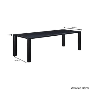 Yorick Elegantly Designed Teak Wood Post Dining Table - Wooden Bazar