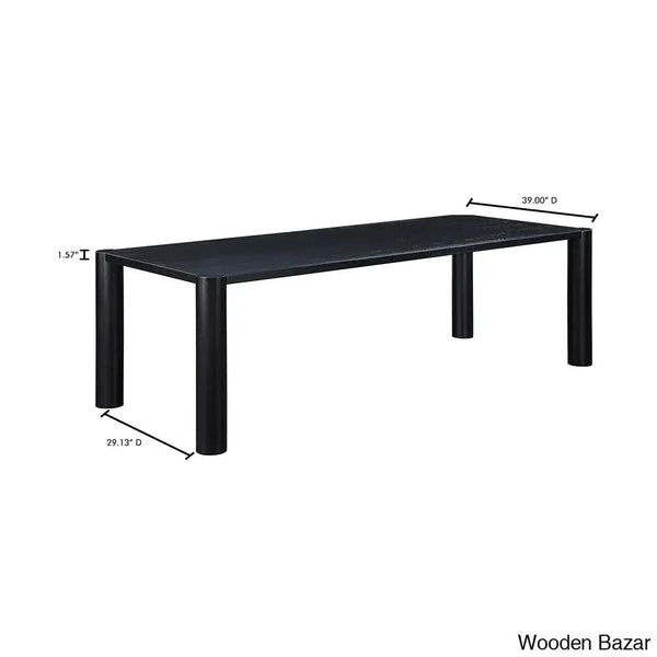 Yorick Elegantly Designed Teak Wood Post Dining Table - Wooden Bazar