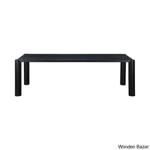 Yorick Elegantly Designed Teak Wood Post Dining Table - Wooden Bazar
