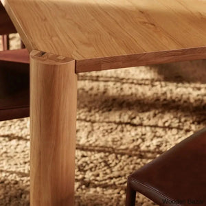 Yorick Elegantly Designed Teak Wood Post Dining Table - Wooden Bazar