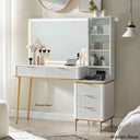 Zadia 48’’ Makeup Vanity Dressing Table With 36’’ Lighted Mirror White