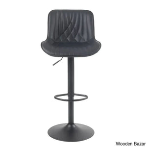 Zagero Swivel Adjustable Height Bar Stools Leather Upholstered Counter And Bar Modern Pub Stool