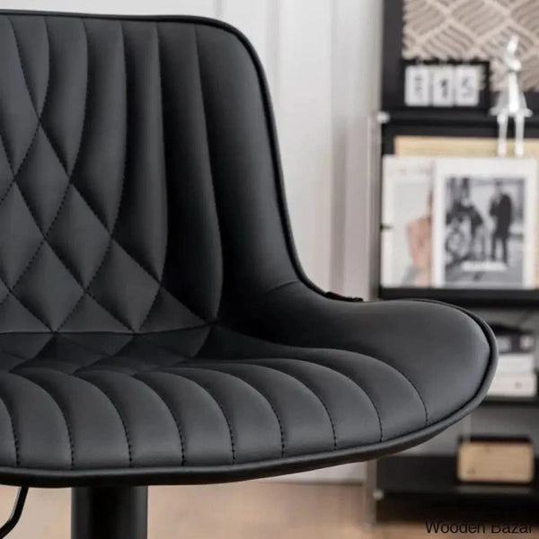Zagero Swivel Adjustable Height Bar Stools Leather Upholstered Counter And Bar Modern Pub Stool