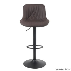 Zagero Swivel Adjustable Height Bar Stools Leather Upholstered Counter And Bar Modern Pub Stool