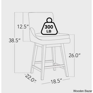 Zaharax Swivel Upholstered 26’’ Counter And Bar Stool