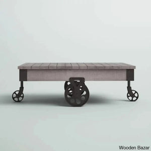 Zonac Solid Wood Top Coffee And Center Table