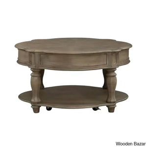 Zula Round Cocktail Table W/ Casters Coffee And Center