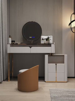 Wooden Bazar Luxury  Vanity dressing table with light with stool