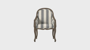 Wooden Bazar Fleur 25.2'' Wide Linen Armchair