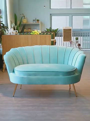 Citlali 48'' Velvet Flared Arm Loveseat -Wooden Bazar